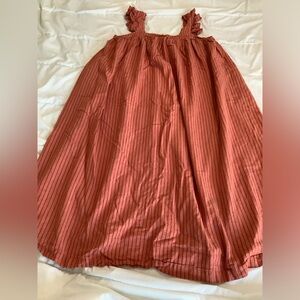 A New Day striped sundress XXL linen/rayon blend orange/stripes